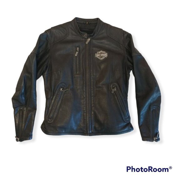 Women's Medium M Harley-Davidson Leather Jacket With Removable Liner - Picture 2 of 6